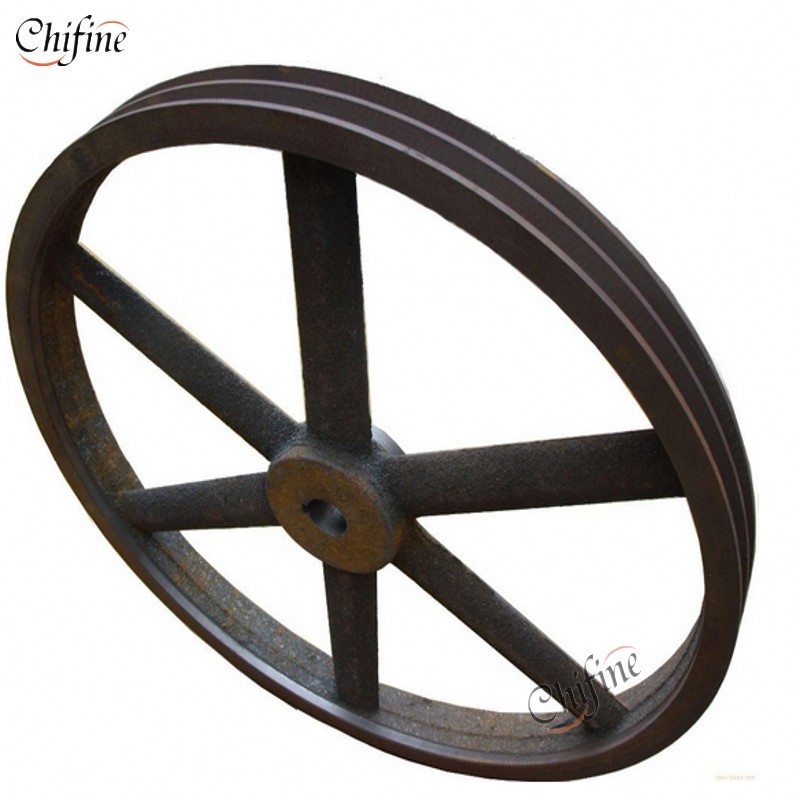 Polea de cintur&oacute;n V de hierro fundido de 2V-8V 100-1000mm, venta al por mayor de acero de hierro V polea seis habla personalizada_conew1